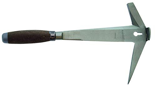 STUBAI Schieferdeckerhammer 275532 linksfranz 350 mm | Klassische Form mit Ledergroß-Griff | Geschmiedeter C45-Stahl – für traditionelles Schneiden und Setzen von Schiefer