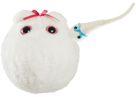 GIANT MICROBES Deluxe Egg & Magnetic Sperm Cell Plush Toy, IVF Gift, Labor and Delivery Nurse, OBGYN Gifts, Fertility Gift