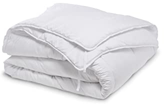 Bleu Calin Couette 4 Saisons 220 x 240 cm - 3 en1 : Chaude hiver, Légère été, Tempérée mi-saison - Fabriquée en France, Enveloppe Microfibre, Blanc