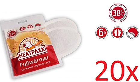 20 Paar Fußwärmer Zehenwärmer Thermopads Schuhwärmer Sohlenwärmer Wärmepad