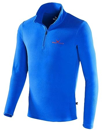 Black Crevice Herren Fleece Skirolli, blau/rot, M