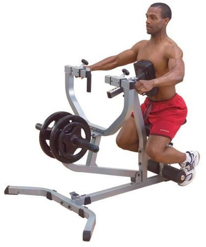 Body-Solid GSRM-40 Rückentrainer Rudermaschine inkl. 30mm-Adapter, Feststeller und 60kg Hantelscheiben (Hantelscheiben Guss)