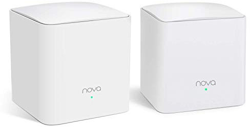 Tenda MW5 Nova - Sistema Mesh WiFi para Todo el Hogar (Paquete de 2, Cobertura de Doble Banda de hasta 300 m², MU-MIMO, Control Parental, Funciona con Alexa)