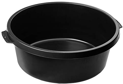 KADAX Cubo de mortero, cubo de construcción, cubo de mortero con asas, cubo de mortero de plástico, cubo redondo para obras, jardín, cubo de agua estable, cubo de cemento, cubo de limpieza (1, 14 L)