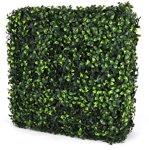 3rd Street Inn Square Gardenia Hedge Wall - Outdoor Artificial Privacy Plant - Great Garden and Ivy Substitute - DIY Hedge Divider (Square)