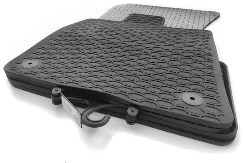 Gummimatten für Audi Q5 SQ5 II FY ab 2017 & Q5 Sportback (Modernes Wabendesign) Premium Gummi Matten Fußmatten Schwarz 4-teilig