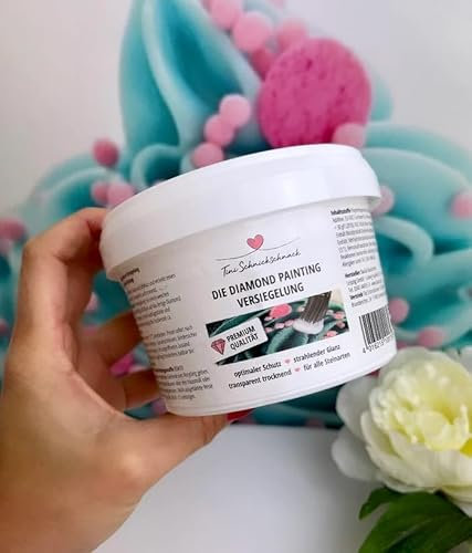 TiniSchnickschnack Original Diamond Painting Versiegelung 500ml - Fixiert Diamanten & erhält Glanz, Diamond Painting - mit Weichpinsel anwendbar