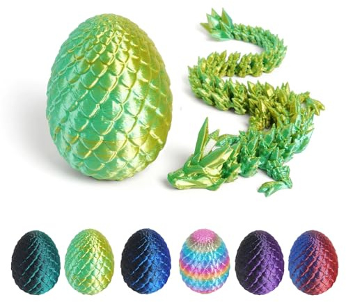 Misterioso uovo di drago 3D, uovo di drago, drago 3D, figura di drago, un magico oggetto decorativo e regalo (laser di drago giallo)