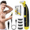 Rasoio elettrico per uomo rasoio per viso e corpo impermeabile e antiscivolo ricaricabile tramite USB 700 mAh per doccia bagno con funzione wet and dry girevole tagliacapelli da viaggio per donna