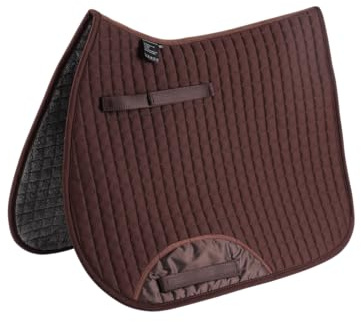Merauno ® Cotton Saddle Pad, GP Universal, Soft, Durable, Premium Quality, Classic Jumping Saddle Cloth, Breathable, Easy to Clean, Versatile, Brown VSS