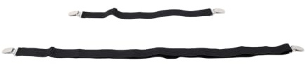 GOWENIC Osynliga Dukklämmor 10-pack Justerbar Elastisk Dukhållare Fästelement för Bordsbänksöverdrag, återanvändbara Polyesterband i Rostfritt Stål 51-98 Tums Längd för Säng