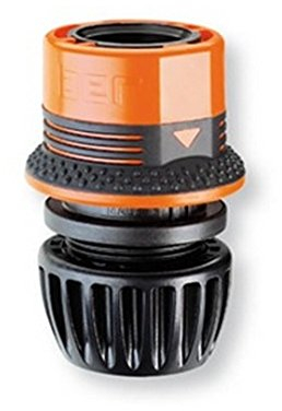 Claber 8543 Raccordo per tubi 12-15mm, Nero/Arancio