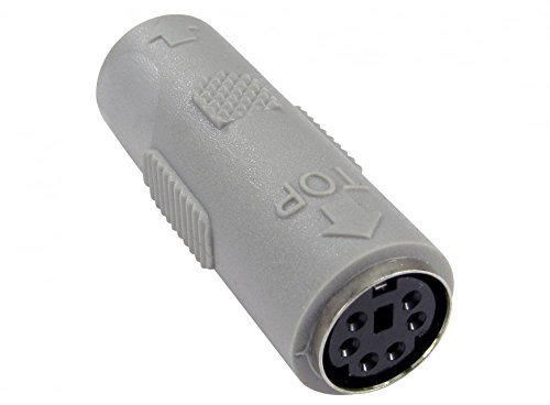 rhinocables - PS/2 Keyboard Mouse Coupler | 6-Pin Mini Din Female to Female | Seamless Connectivity | Space-Saving Design | Retro Computing Compatible | PS2 Keyboard Adapter