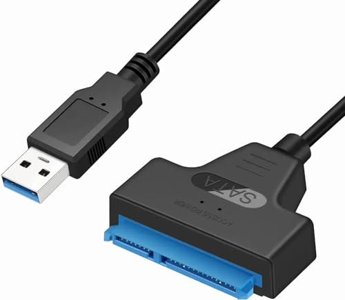 Fayet SATA till USB-kabel | SATA till USB 3.0-kabel USB-adapter | USB SATA-adapter | Sata till USB-adapter SATA III hårddiskdrivrutinsadapter för 2,5 HDD- och SSD-dataöverföring