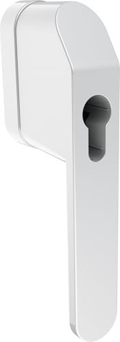 ABUS abschließbarer Fenstergriff FG500 HZ für Profil-Halbzylinder - Kindersicherung & Einbruchschutz für Fenster, ideal für Schließanlagen - vorbereitet zur Aufnahme eines Halbzylinders - Weiß