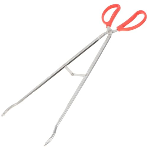 ELAYARD Pinzas para Chimenea de Acero Inoxidable 52 CM Recogedor de Leña y Basura Resistente para Estufa Hoguera y Camping Pinza Larga Antióxido para Uso Interior y Exterior