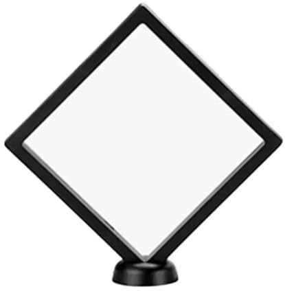 10 stycken svävande ramar, 3D-skärm, smyckeskrin, upphängning, förvaring, filmhållare, organisatör för mynt, smycken, halsband (14 x 14 x 2 cm)