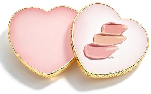 Ouligay 2 stycken manikyr målad palett konstharts nagelkonst nagelmakeup paletter kärlek nagelmålning nagelmålning display fack kosmetika blandpalett verktyg (vit rosa)