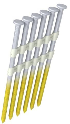 Grip-Rite 21 Degree Framing Nails - Exterior Galvanized Nails for Wood-To-Wood Framing Projects - Plastic Strip Collated Fastener - Round Head - Smooth Shank - 3-1/4 x .131 - 1000 Count - GR034HG1M