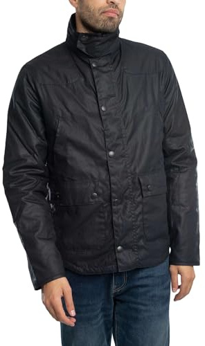 Barbour Herr Reelin vaxjacka, Blå, XL