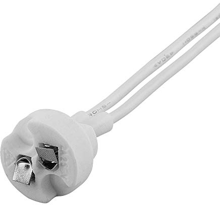 BestPlug 15cm Halogen Mini Lampenfassung Kupplung Buchse für Lampen mit GX6.35 Sockel, Durchmesser: 17mm, Lochabstand: 4mm, max. 24V, 100W, 4,1A