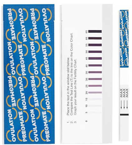 Pregmate 50 Ovulation Test Strips with Numerical LH Result Quantitative Predictor Kit (50 Count)