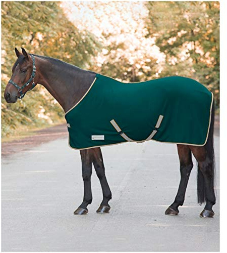 WALDHAUSEN ECONOMIC - Manta de forro polar con correas cruzadas (145 cm), color verde
