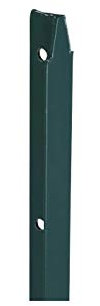 Filiac Piquet de clôture Simple en T plastifié Vert Hauteur 2 m - Section 30 x 30 mm