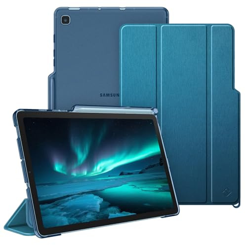 FINTIE Custodia per Samsung Galaxy Tab S6 Lite 10.4'' 2024/2022/2020 con S Pen Holder, Sottile Leggero Case Posteriore Trasparente Cover con Auto Sveglia/Sonno, Teal