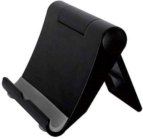Longivia Handyständer Für Tisch Schwarz Universelle Smartphone Stand Handy Tischständer Handyhalter Büro Schreibtisch Klein Aufsteller Stander alle Mobile iPhone Galaxy oder Tablet Halterung