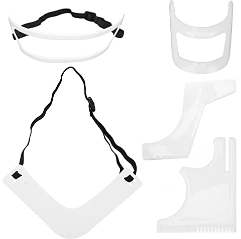 Modello per lo Styling della Barba, Strumento per la Rasatura della Barba, Modello per la Guida della Barba, Set di Modelli per Barba 5 Pezzi Attaccatura dei Capelli Cura della