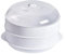 HOCHSTE Microwave Vegetable Steamer 2 Tier Cooker Healthy Cook Pasta Fish Rice BPA Free White