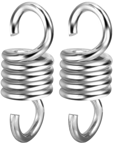 TYSM-CC Molla Durevole della Sedia 2 Pezzi Amaca Spring Ganci a Molla di Temprato Acciaio Zincato capacità 500 kg per Appendere Amache Dondoli Sedie Sospese