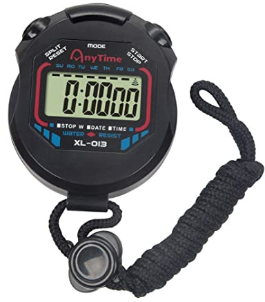 Waterproof Digital Professional Handheld LCD Handheld Sports Stopwatch Timer Stop Watch with String Professional and Fashion