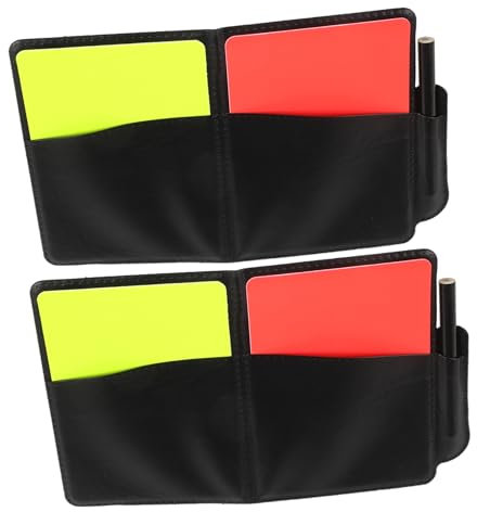 Supvox 2sätze Schiedsrichter-Karten Notizblock Und Stift Tragbar Für Fußball Und Andere Sportarten Professionelles Sportwerkzeug