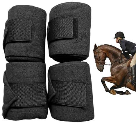 Bendaggi per Gambe di Cavallo,4 Pezzi Bendaggi Elastici per Gambe di Cavallo | Morbidi Elastici da Equitazione Fasciatura Anteriore per Equitazione Allenamento Competizione Passeggiata