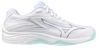 Mizuno Corporation UK Limited Thunder Blade Z - Zapatillas de Voleibol para Mujer, Color Blanco/Azul, Talla 36,5 EU