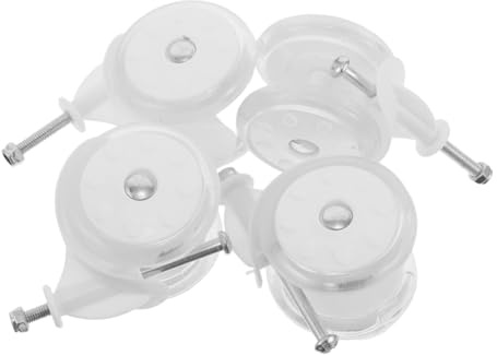 ibasenice 4 Piezas Ruedas de Repuesto para Andadores de Plástico Silenciosas y Giratorias para Soporte Seguro Interiores y Exteriores Bebés y Muebles