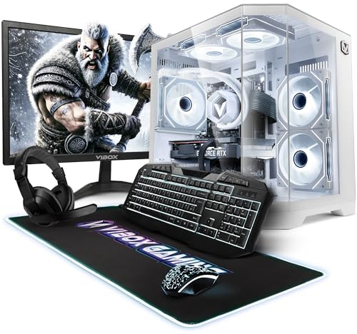 Vibox IV-763 Gaming PC Bundle • AMD Ryzen 7 9700X 5.5GHz • Nvidia RTX 5060 Ti 8GB • 16GB RAM DDR5 5600MHz • 1TB SSD • Windows 11 • 23 Monitor • WiFi