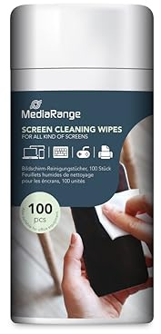 MediaRange MR720 Bildschirm-Reinigungstücher (feucht, 100 Reinigungstücher) weiß