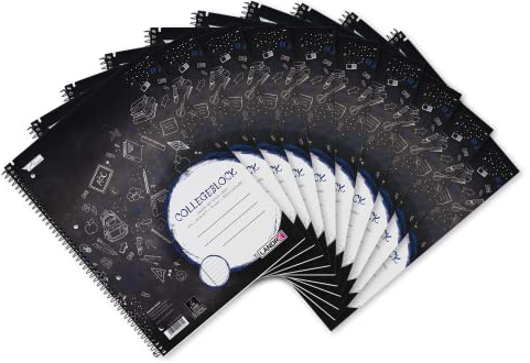 Landré Collegeblock A4 liniert mit Rand, 80 Blatt, gelocht, 10 Stück