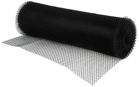 Chabrias Ltd Black Bar Shelf Liner 10 Metre Anti-Microbial Mesh Roll for Pub, Bar, Kitchen & Home Non-Slip, Hygienic, Durable Mat for Drying Glasses, Bottles, Cups & More, Easy to Clean