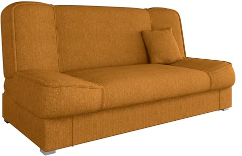 Mirjan24 Schlafsofa Gemini mit Bettkasten, 3 Sitzer Sofa, Couch mit Schlaffunktion, Bettsofa Schlafsofa Polstersofa Farbauswahl Couchgarnitur (Enjoy 12)