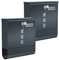 SONGMICS Briefkasten, 2er Set, Wandbriefkasten, Schloss mit Kupfer-Schließzylinder, drehbare Abdeckung, Zeitungsfach, Sichtfenster, Namensschildhalter, abschließbar, anthrazit GMB20AG02