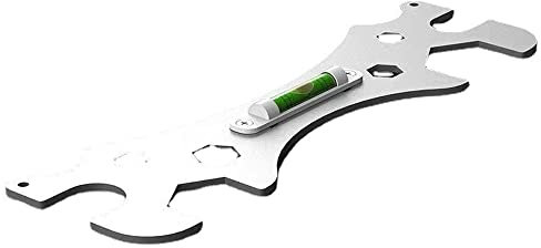 Benkeg Multifunction Stainless Steel Plumbing Wrench Tool Bathroom Water Pipes Shower Faucet Drain Hose Installation and Removal Wrench with Level Bubble