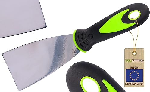 ToolSpace | Profi Malerspachtel | Spatule de peintre | 60mm | Acier Inoxydable Spatule Bricolage | Spatules universelles | Grattoir Papier Peint/Enduit | Outil Plâtrier/Plaquiste/Maçon | Caoutchouc