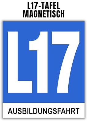 L17 Tafel, L17 Taferl Ausbildungsfahrt magnetisch | zur Außenanbringung Blau