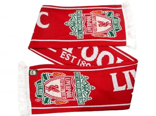 Liverpool FC engelska Premier League EST 1892 - äkta EPL halsduk, röd -, 4 1/2 fötter