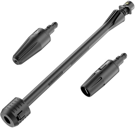 OHAYORI Lancia Idropulitrice ad Alta Pressione per Karcher K2 K3 K4 K5 K6 K7, Lancia Dirt Blaster a Doppia Funzione, 2 Ugelli di Ricambio per Pistola a Spruzzo, Estensione Regolabile per Accessori
