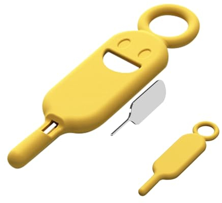 Extractor de tarjetas para teléfono celular, aguja de expulsión de tarjeta 2 en 1 antipérdida con estuche de almacenamiento, abridor de agujas, herramienta inalámbrica de extracción de reinicio de